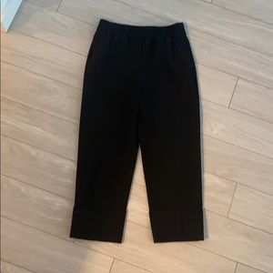 High waisted wide leg black pant with cuffs!